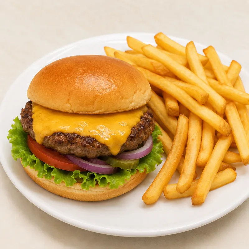 Cheese Burger at Dinner Is Served restaurant in Miami