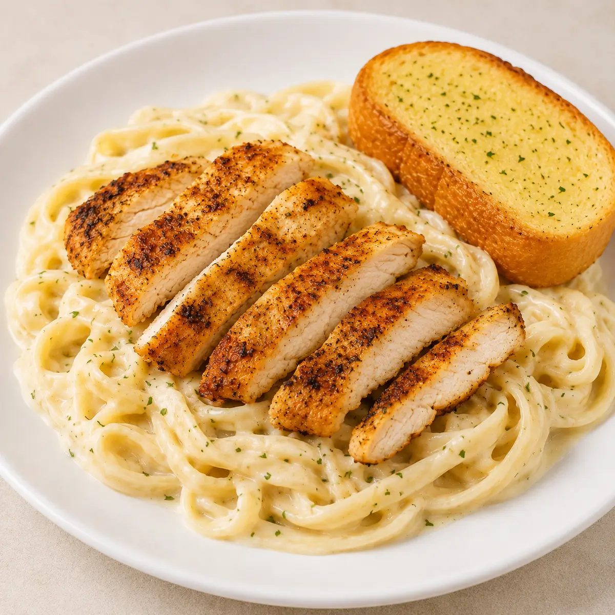 Chicken + Alfredo at Dinner Is Served restaurant in Miami