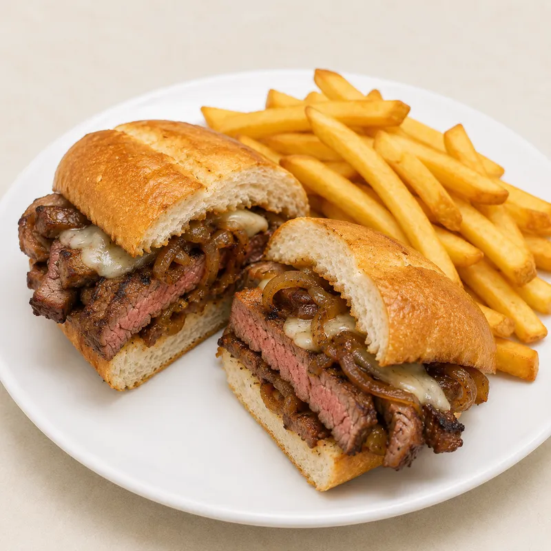 Steak Sandwich at Dinner Is Served restaurant in Miami